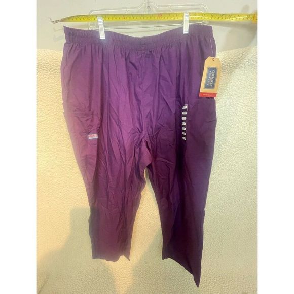 CherokeeWorkwear NaturalRise Tapered PullOn Cargo Pant Size 2XL Purple NWT - Picture 4 of 12